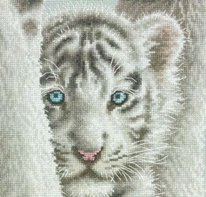 dimensions lion everything cross stitch close up