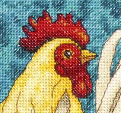 dimensions-rooster-cross-stitch-close-up