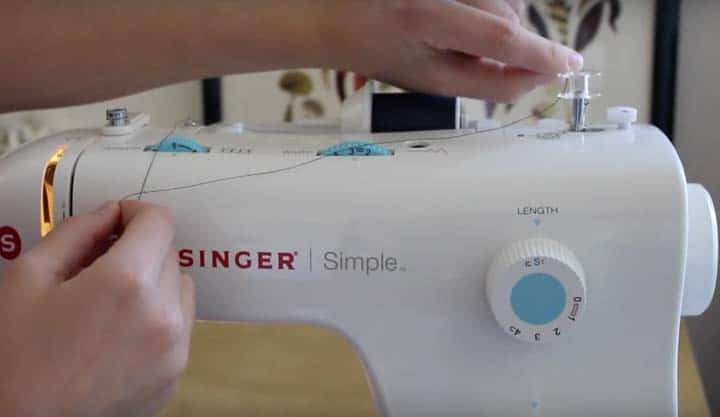 Setting up the singer sewing machine