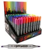 Super-Markers-Twin-Tip-Broad-Liner-Marker-Set-100-Unique-Colors